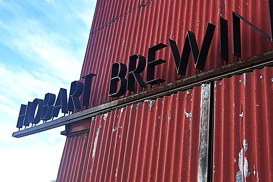 Hobart Brewing Co. building signage