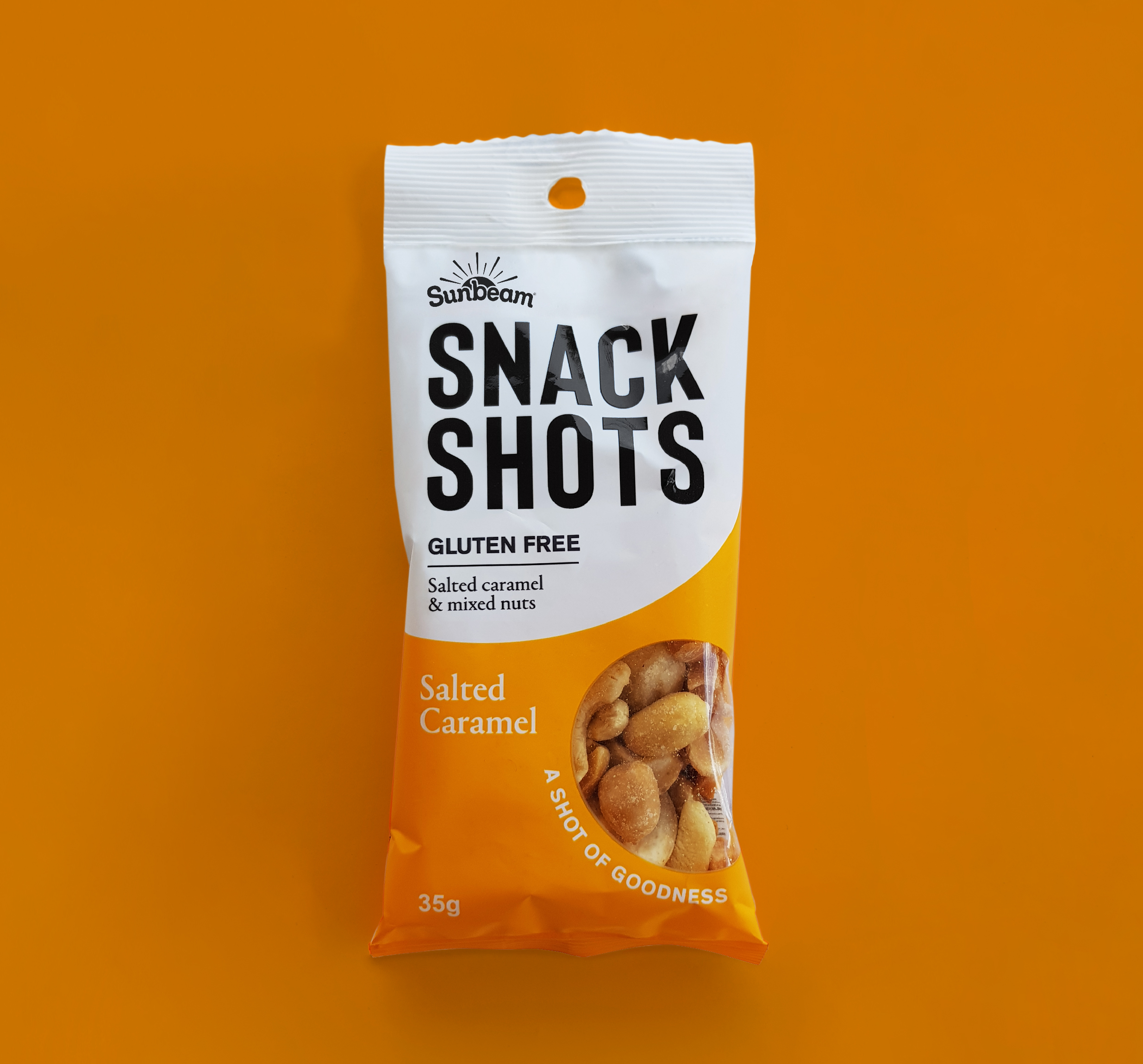 snack shots salted caramel packaging mockup