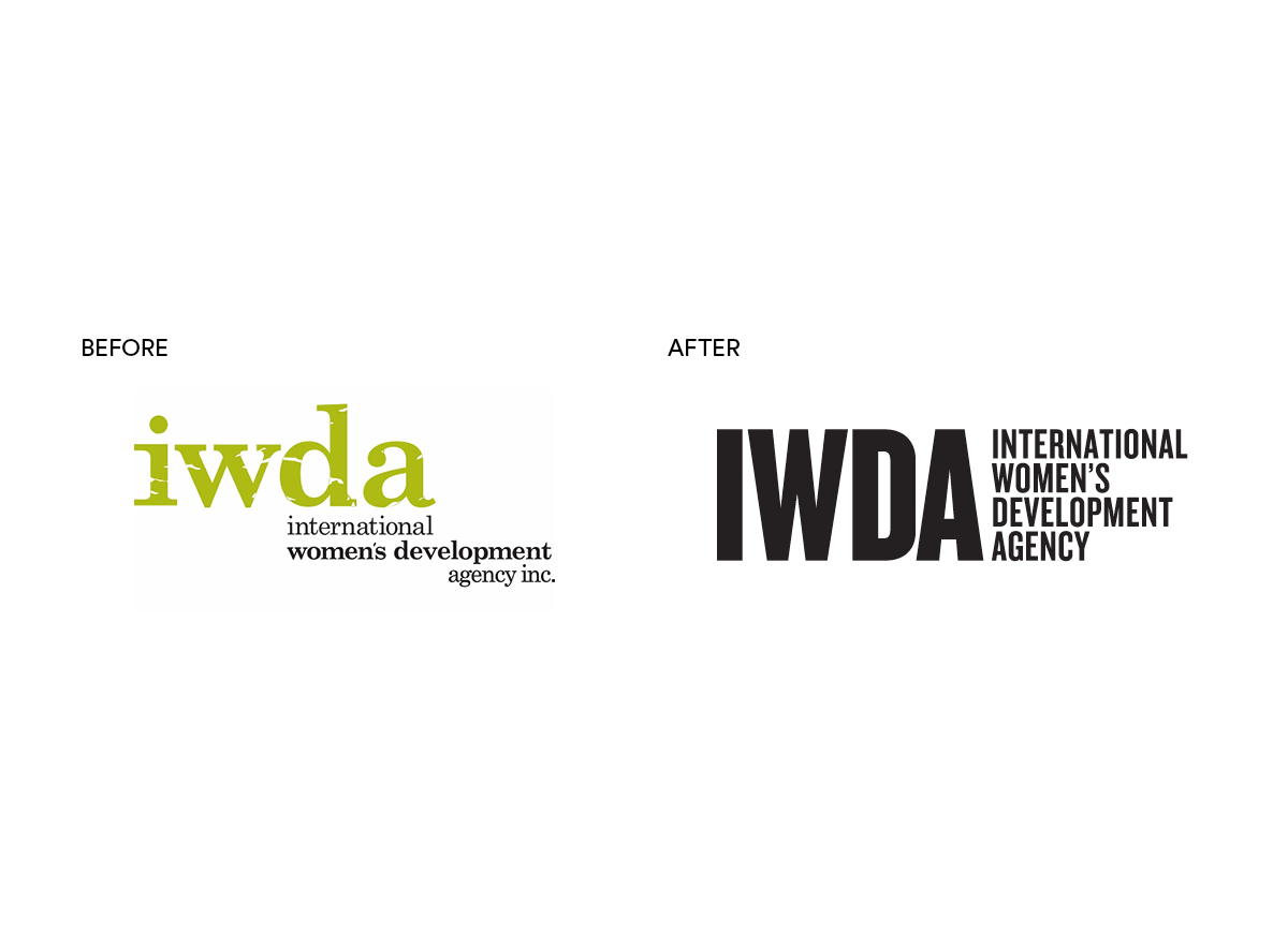 International Women's Development Agency old Logo - new Brand Mark