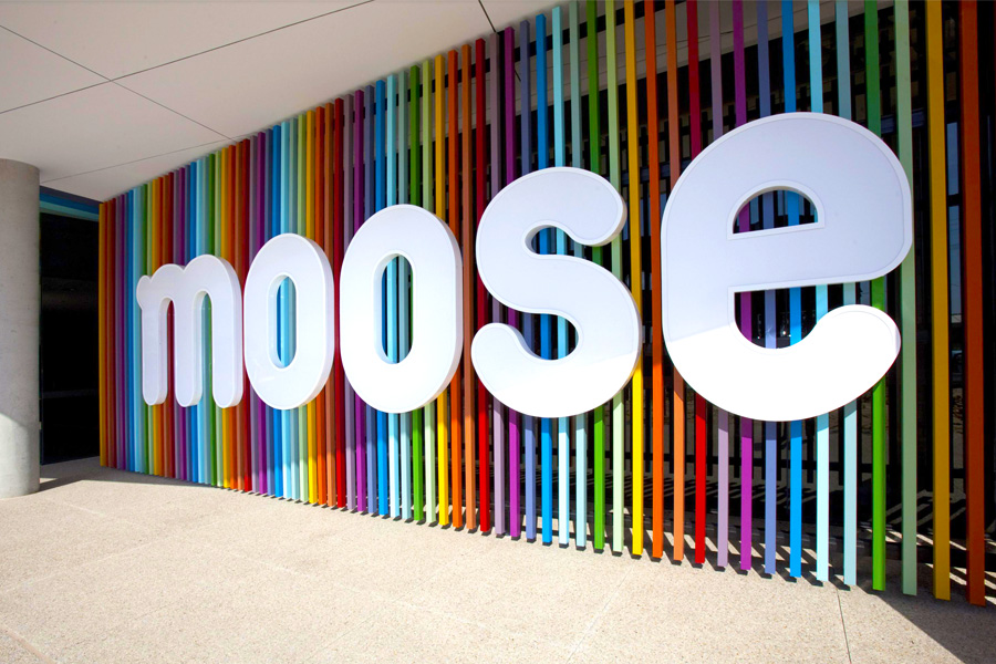 Moose Toys - Refreshed Branding applied to the outside of their building