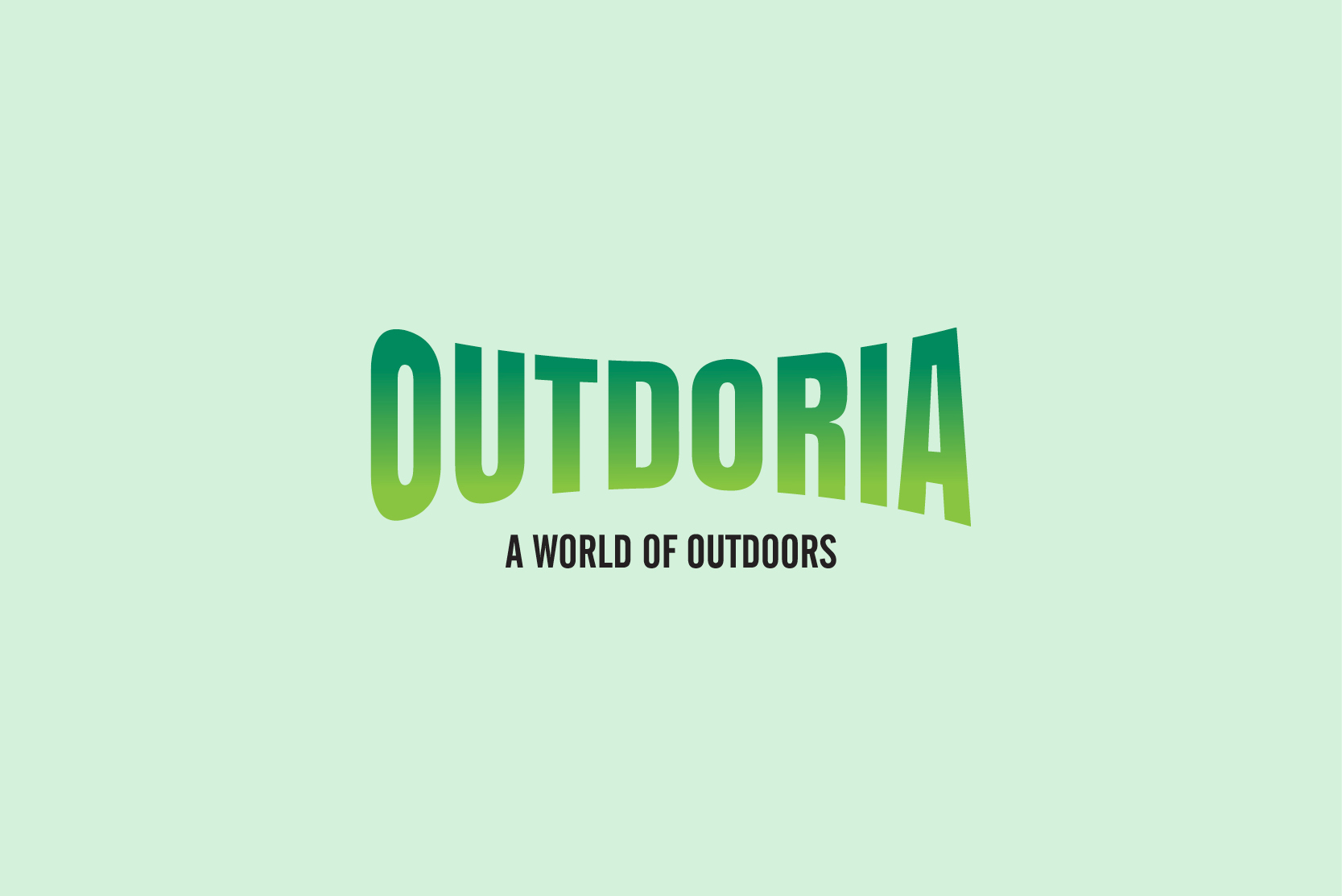 outdoria brand mark on green background