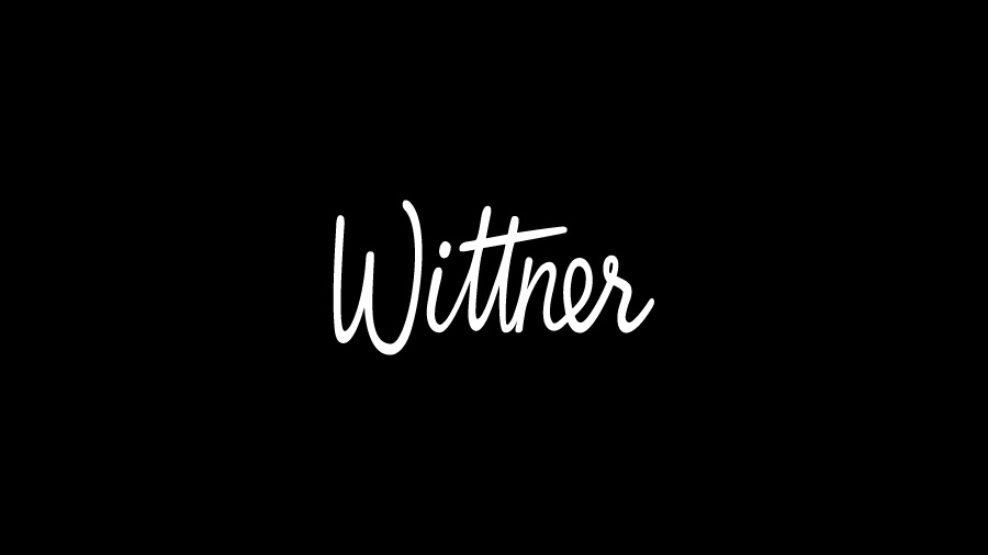 Wittner Brand Identity Brand Mark on black background